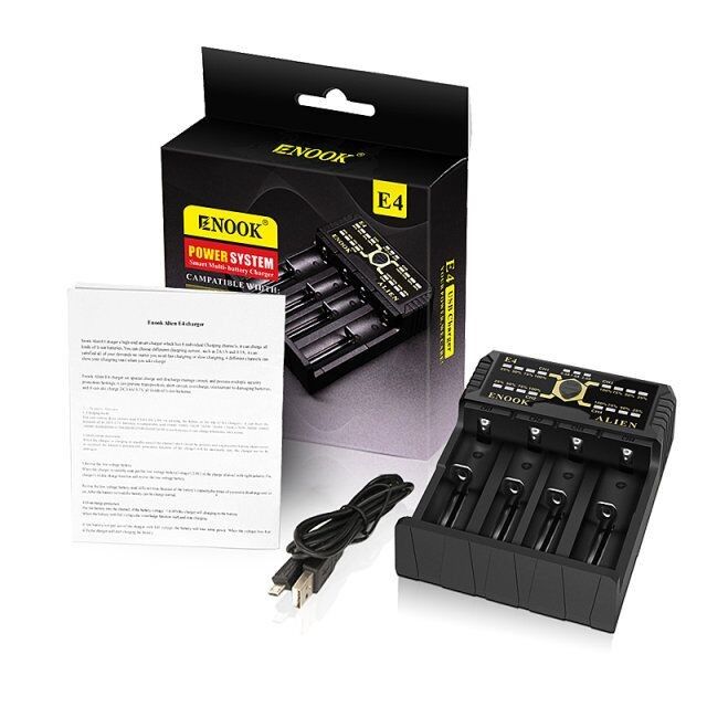 إينوك E4 بطاريات لي أيون شاحن تفريغ مع شحن أكي DC 3.6V / 3.7V