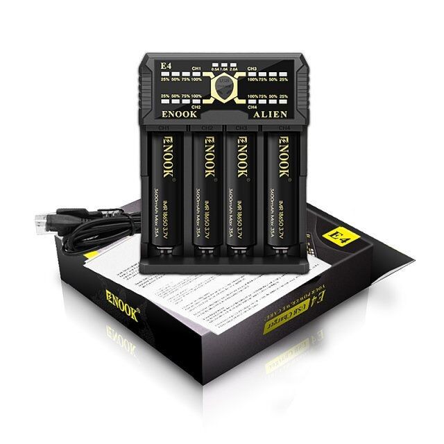 إينوك E4 بطاريات لي أيون شاحن تفريغ مع شحن أكي DC 3.6V / 3.7V
