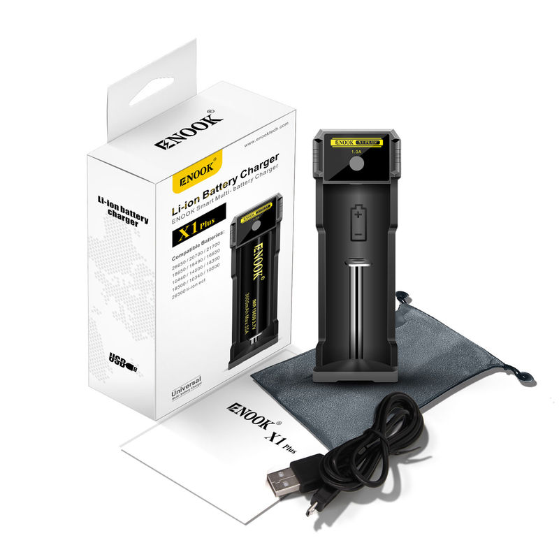 شاحن بطارية ليثيوم أيون واحد 1.0A حالي USB 18650 شاحن بطارية سريع