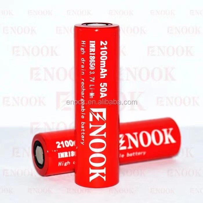 البطارية المحمولة 18650 بطارية لي أيون عالية الصرف 2100mAh 3.7V Max 50A مع رأس مسطح
