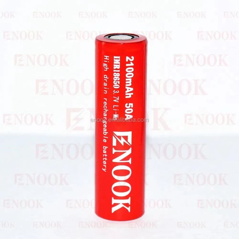 البطارية المحمولة 18650 بطارية لي أيون عالية الصرف 2100mAh 3.7V Max 50A مع رأس مسطح
