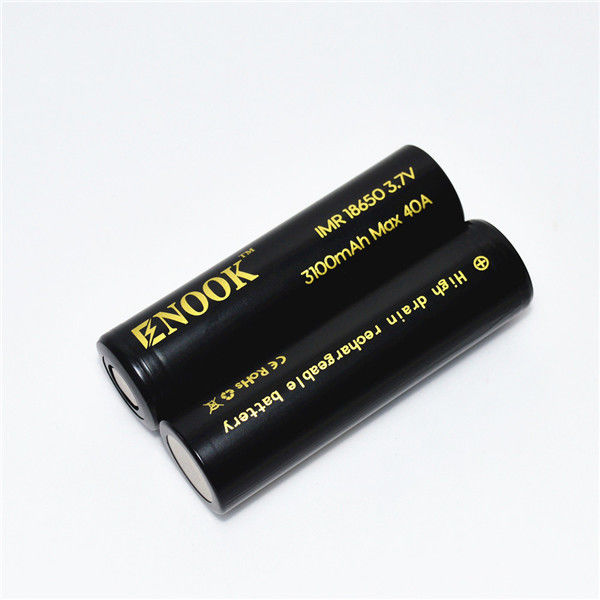 3100mAh 3.7V 18650 بطاريات ليتو آيون 40A بطاريات قابلة لإعادة الشحن