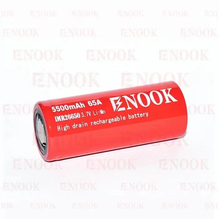 أفضل مبيعات Enook 26650 الخلية ليتيون 5500mAh 65A بطارية عالية الصرف 3.7V قابلة لإعادة الشحن بطارية سطحية