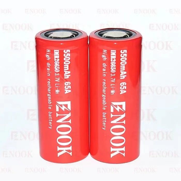 أفضل مبيعات Enook 26650 الخلية ليتيون 5500mAh 65A بطارية عالية الصرف 3.7V قابلة لإعادة الشحن بطارية سطحية