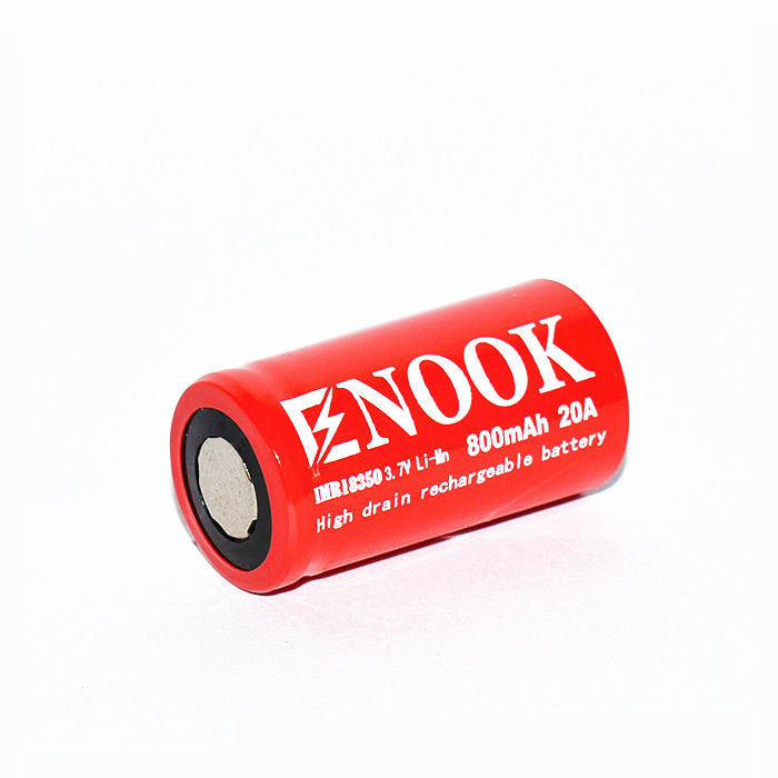 بطارية إم آر قابلة لإعادة الشحن بطارية لي آيون 800mAh 20amp 18350 بطارية لي Mn لمصابيح الكشاف