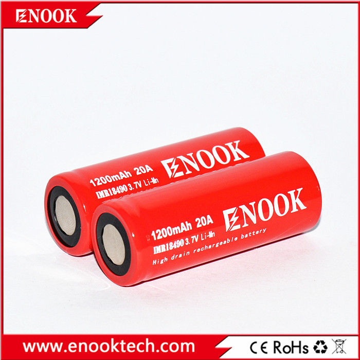 18490 سلندر بطارية ليثيوم أيون 1200mAh 3.7V 20A للدراجة الكهربائية