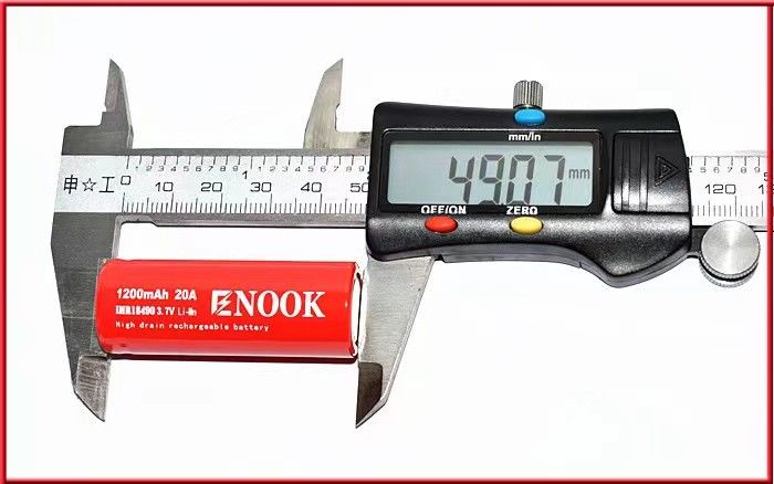 18490 1200mAh 20A 3.7V الدراجة الكهربائية بطارية قابلة لإعادة الشحن