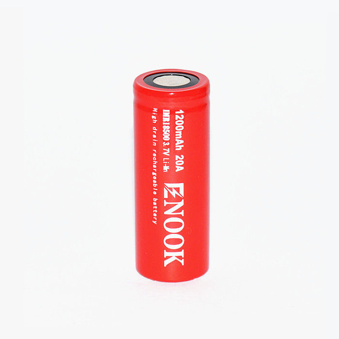 إنوك 1200mAh 20A بطارية ليثيوم أيون 3.7V 18500 بطارية ليثيوم أيون قابلة لإعادة الشحن