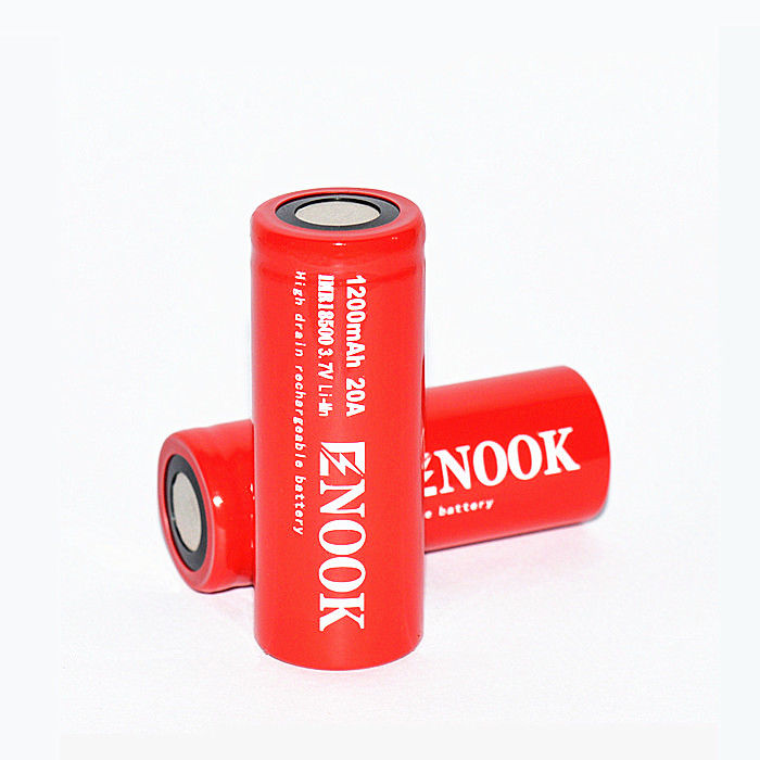 إنوك 1200mAh 20A بطارية ليثيوم أيون 3.7V 18500 بطارية ليثيوم أيون قابلة لإعادة الشحن