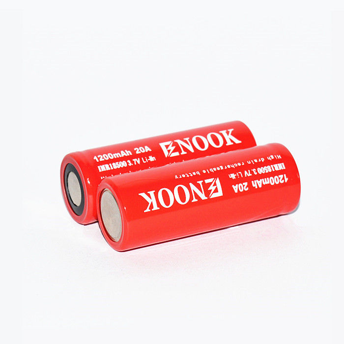 إنوك 1200mAh 20A بطارية ليثيوم أيون 3.7V 18500 بطارية ليثيوم أيون قابلة لإعادة الشحن