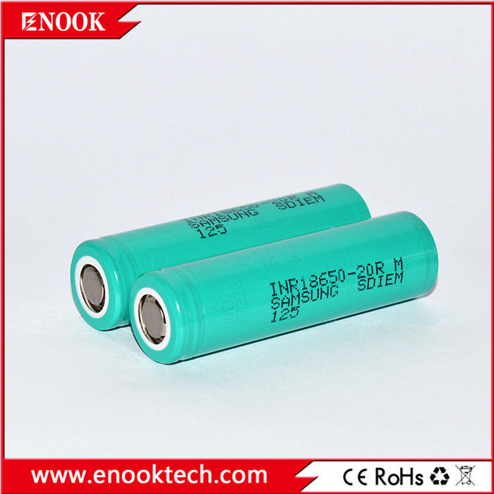 في المخزون 18650 سامسونج 20R 3.7v 2000mah 18650 البطارية الليثيوم القابلة لإعادة الشحن ليون الليثيوم