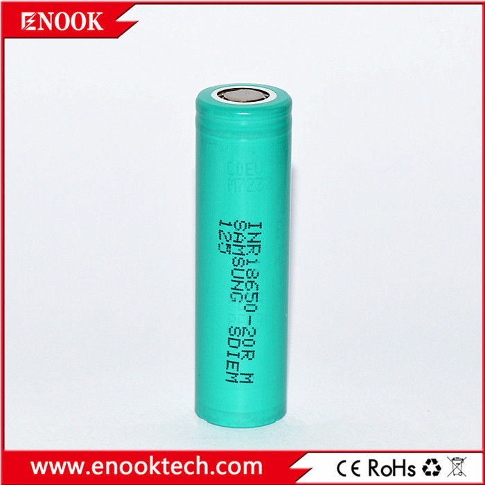 في المخزون 18650 سامسونج 20R 3.7v 2000mah 18650 البطارية الليثيوم القابلة لإعادة الشحن ليون الليثيوم