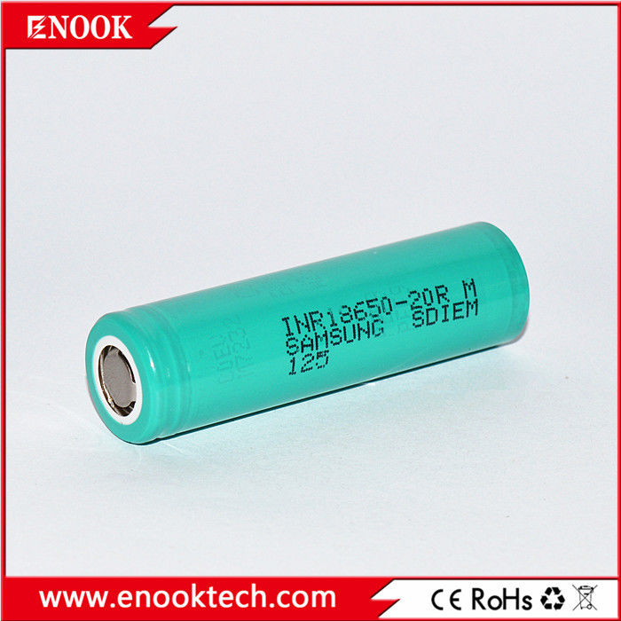 في المخزون 18650 سامسونج 20R 3.7v 2000mah 18650 البطارية الليثيوم القابلة لإعادة الشحن ليون الليثيوم