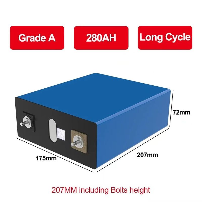بطارية الليثيوم أيونية أحادية الدورة العميقة من الدرجة A 300Ah 3.2V خلايا LFP Prismatic