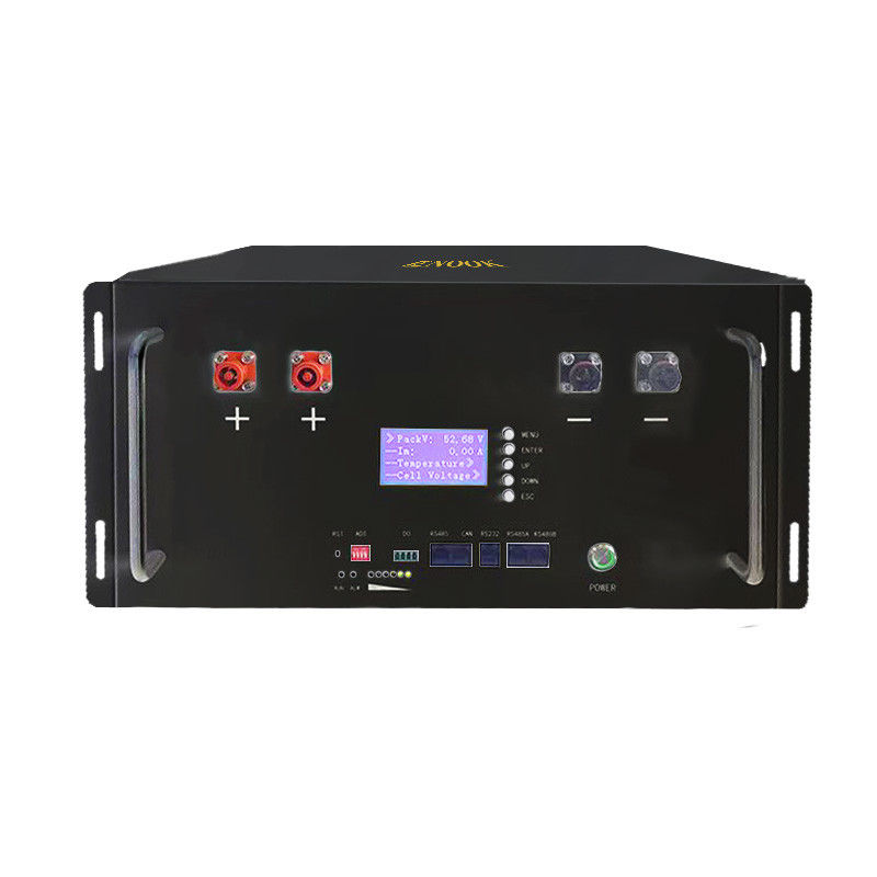 Smart BMS LiFePO4 10kwh 48V 200Ah الخادم الليثيوم الأيوني الشمسي حزمة بطارية مثبتة على الرف للنظام الشمسي