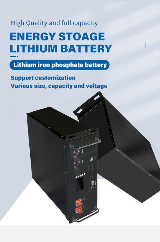 Smart BMS LiFePO4 10kwh 48V 200Ah الخادم الليثيوم الأيوني الشمسي حزمة بطارية مثبتة على الرف للنظام الشمسي