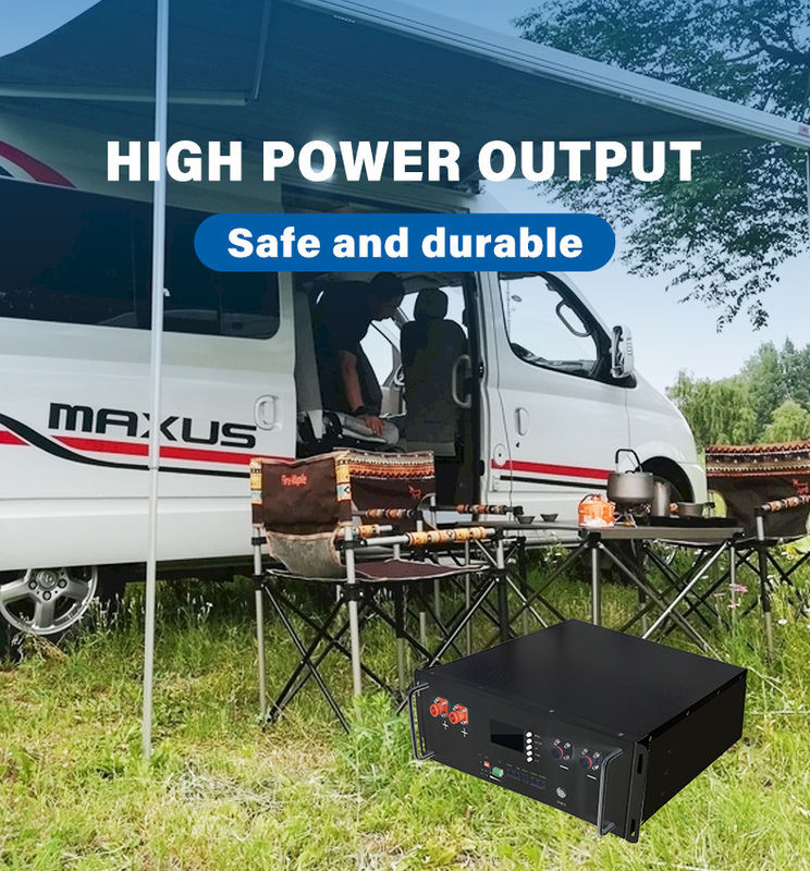 Smart BMS LiFePO4 10kwh 48V 200Ah الخادم الليثيوم الأيوني الشمسي حزمة بطارية مثبتة على الرف للنظام الشمسي