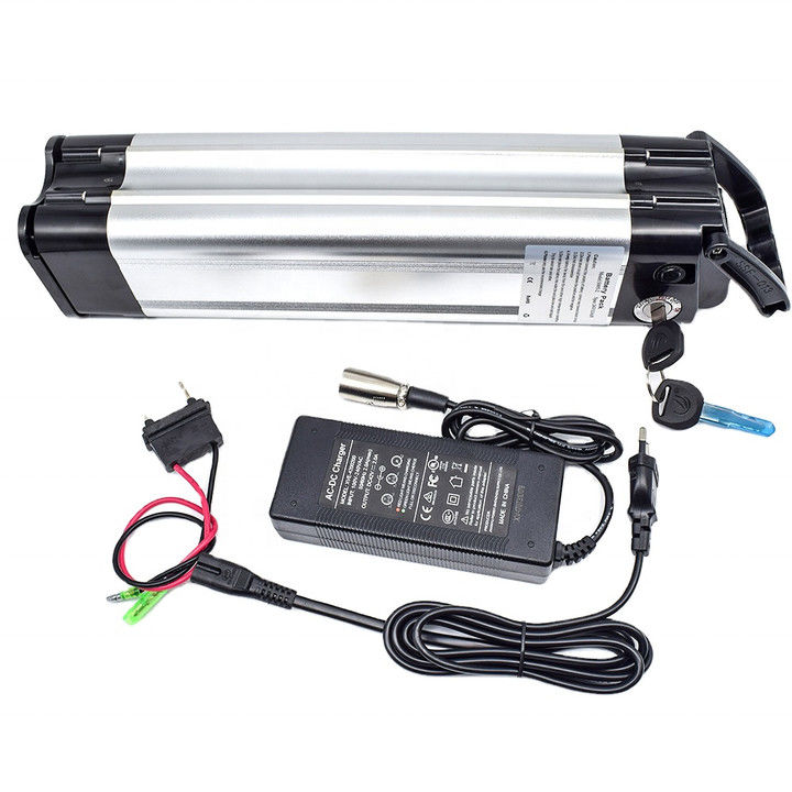 السمك الفضي 36V 48V 52V 10Ah 13Ah 15Ah 18Ah 20Ah بطارية الدراجة الكهربائية 500W 1000W 1500W بطارية ليثيوم أيون