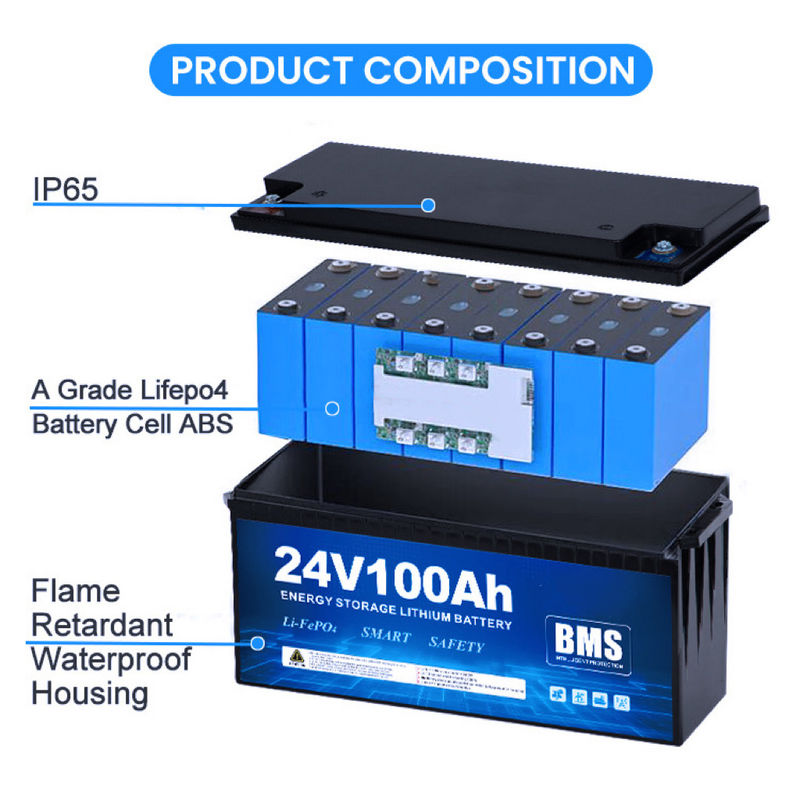 12V 50Ah 100Ah 200Ah 300Ah 400Ah Lifepo4 باك بطارية مع Bms للنظام الشمسي RV سيارة كهربائية دراجة نارية قارب دراجة نارية