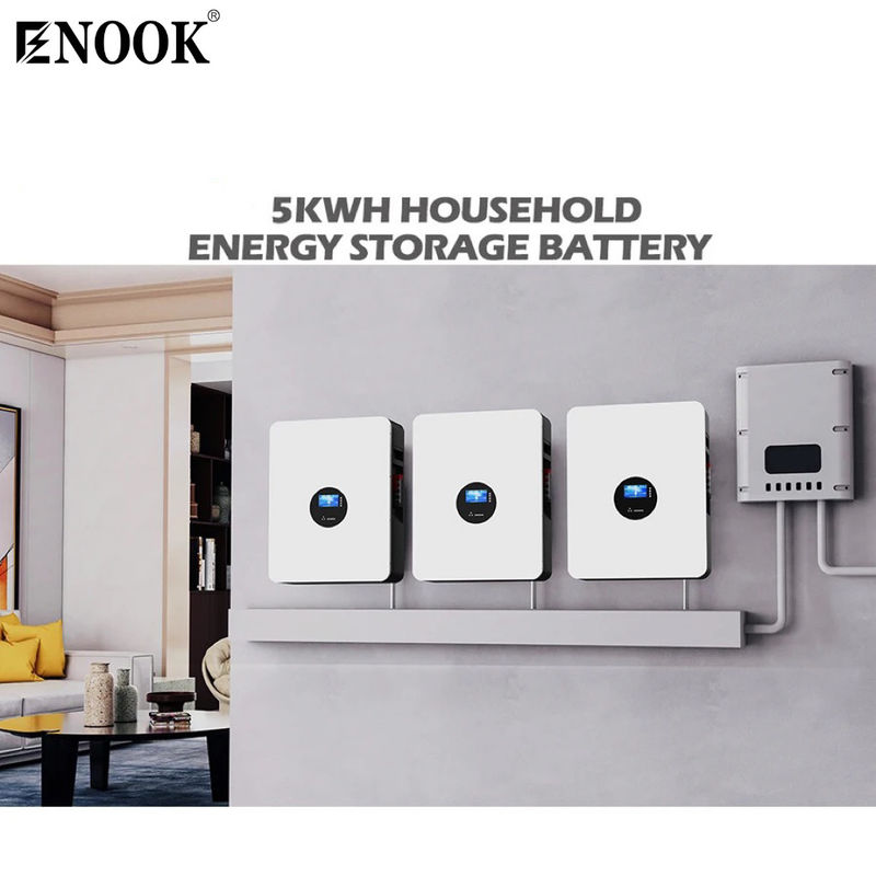 5.12kwh بطارية واحدة بطارية لتخزين الطاقة المنزلية LiFePO4 مع درجة حماية IP20