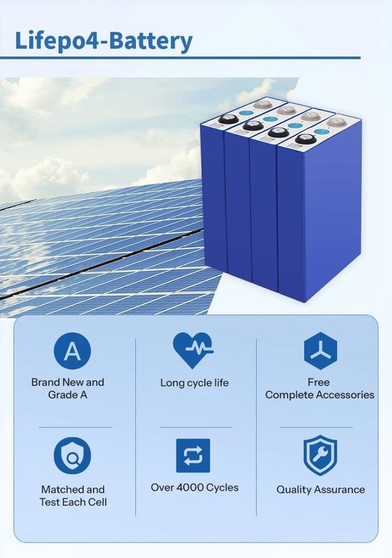 رمز QR الأصلي Lifep04 بطارية ليثيوم أيون 280ah 105ah 200ah 304ah 50ah 173ah الدرجة A
