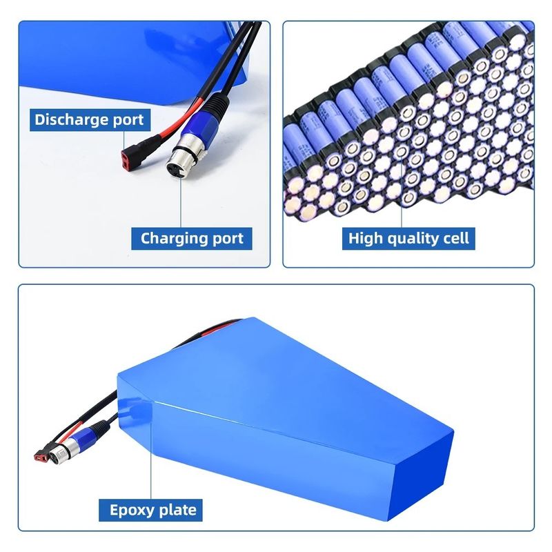 18650 مثلث الخلية 36V / 48V / 52V / 60V / 72V بطارية الدراجة الكهربائية بقدرة 13Ah ~ 17.5Ah