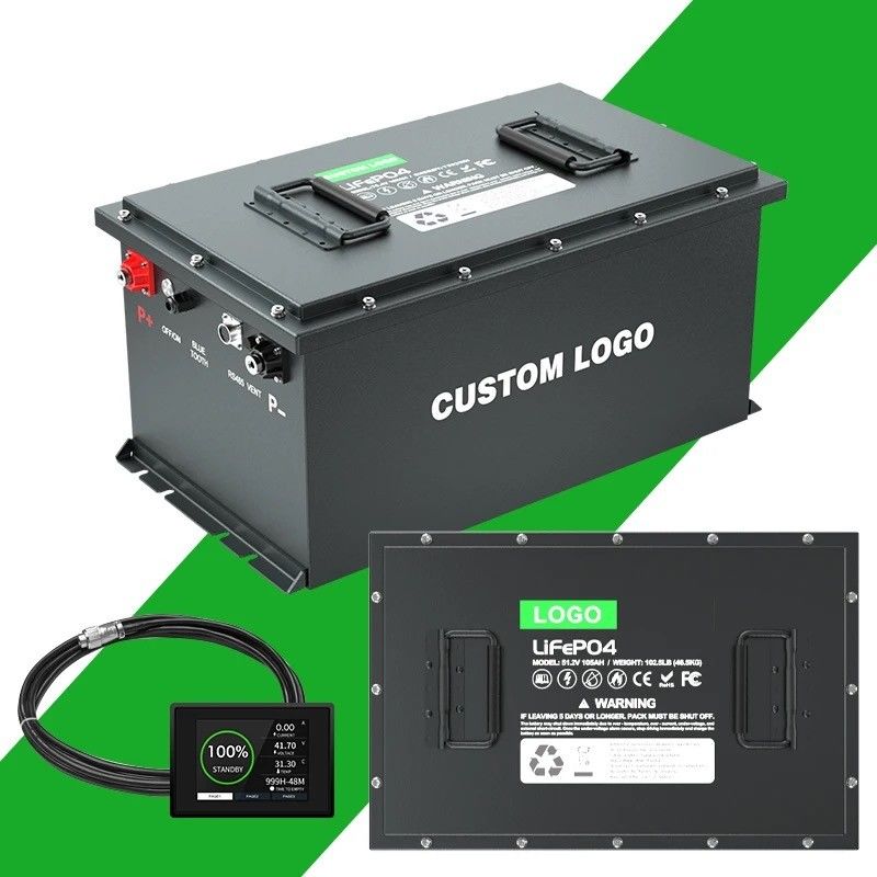 IP67 بطارية الليثيوم الحديد الفوسفاتية كرة الغولف Lifepo4 بطارية ليثيوم أيون 51.2v دورة عميقة