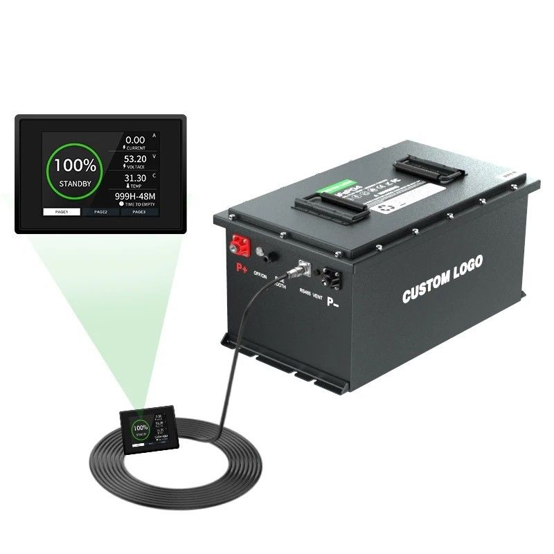 IP67 بطارية الليثيوم الحديد الفوسفاتية كرة الغولف Lifepo4 بطارية ليثيوم أيون 51.2v دورة عميقة