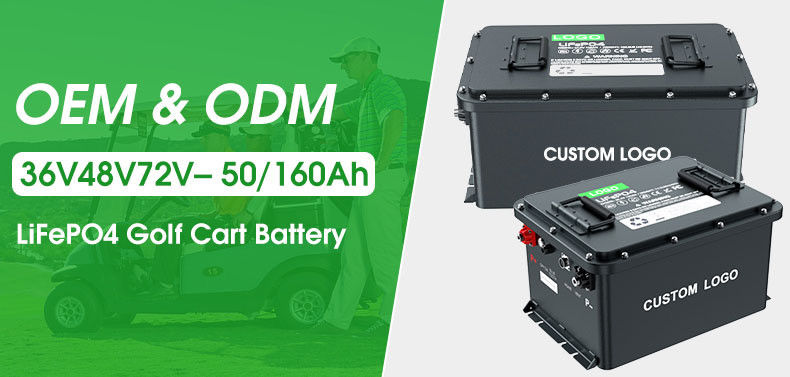 IP67 بطارية الليثيوم الحديد الفوسفاتية كرة الغولف Lifepo4 بطارية ليثيوم أيون 51.2v دورة عميقة